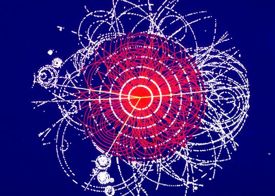 Simulovaná kolize s Higgsovým bosonem