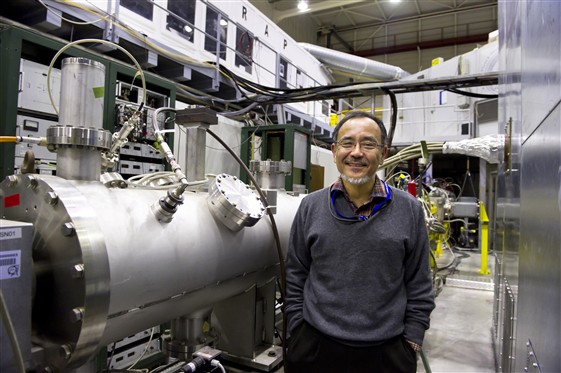 Portrait of Prof. Yamazaki Yasunori at ASACUSA facility. CERN