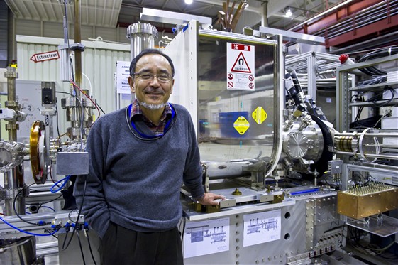 Portrait of Prof. Yamazaki Yasunori at ASACUSA facility. CERN